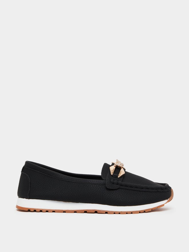 Take Two Women Metal Buckle Detail Loafers - Image 1